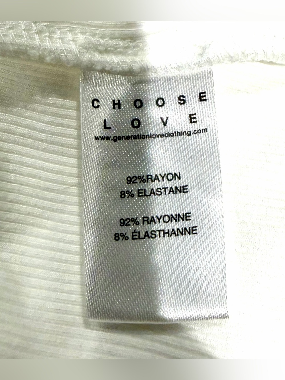 Generation Love White Ribbed Zip Back Rhinestone Top - Picture 8 of 13